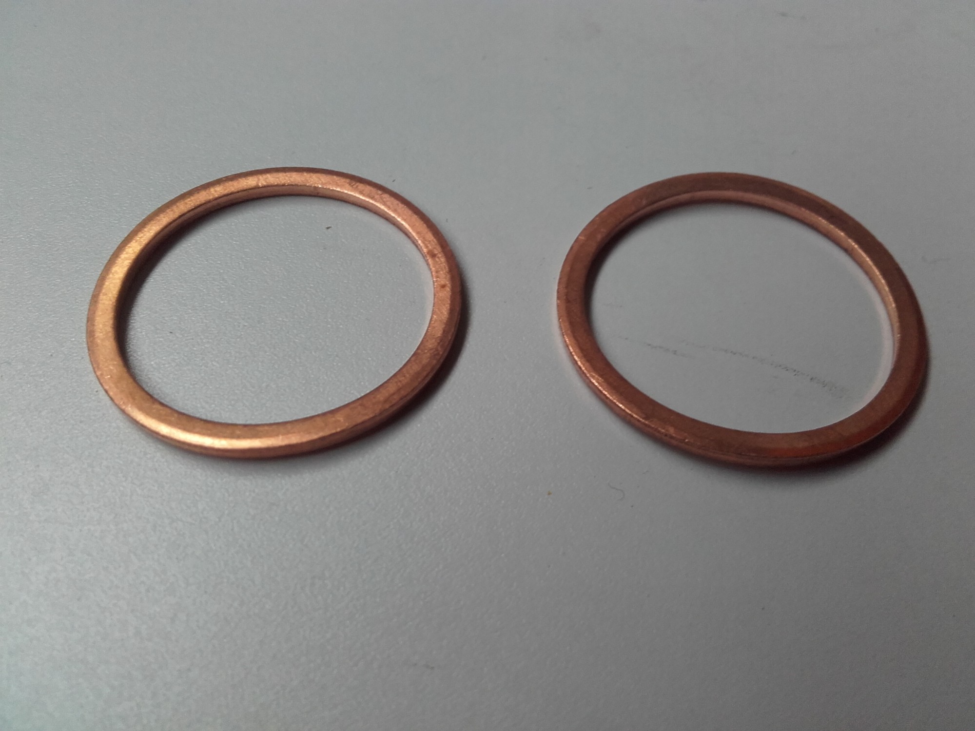 Koperen ring 12 mm 4 stuks