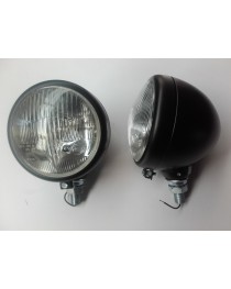 Koplamp 130 mm staande bout M18x1,5 (inclusief gloeilamp)