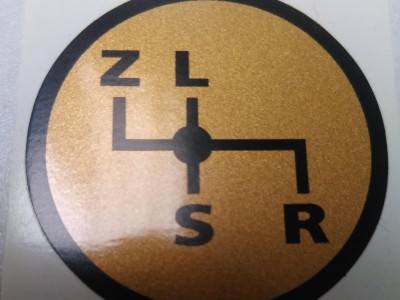 Schakelschema Z-L-S-R goud rond Schakelschema Z-L-S-R goud rond