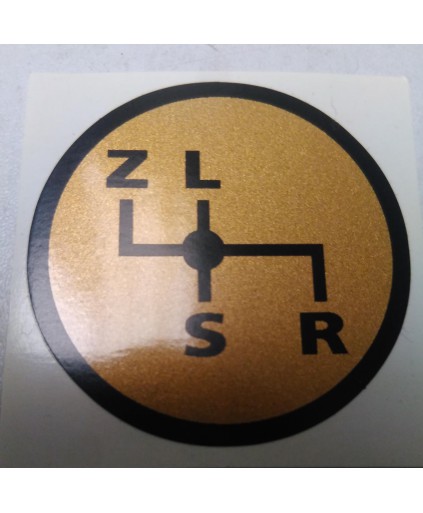 Schakelschema Z-L-S-R goud rond