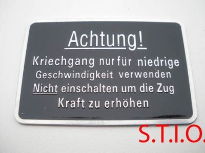 Aanwijzingsplaat Kriechgang Aanwijzingsplaat Kriechgang