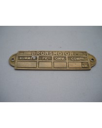 Brons 115x30mm typeplaat