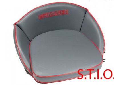 Kussen Güldner zitkussen grijs/rood  Kussen Güldner zitkussen grijs/rood