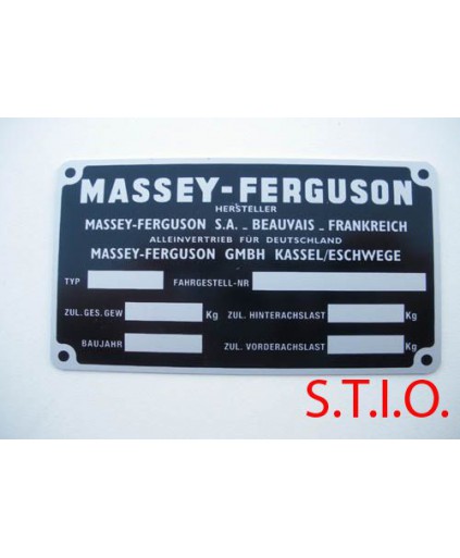 Massey Ferguson typeplaat