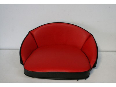 Kussen laag rood/zwart