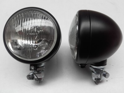 Koplamp 130 mm staande buis 24mm Koplamp 130 mm staande buis 24mm