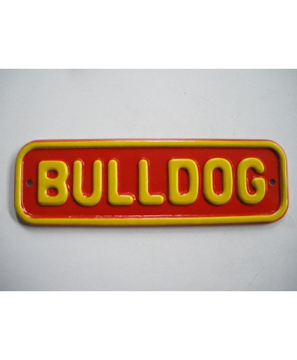 Bulldog rood/geel embleem