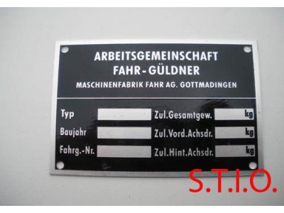 Fahr-Guldner typeplaat