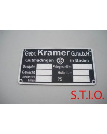 Kramer 97x55mm typeplaat