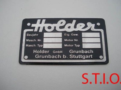 Holder75x45mm typeplaat Holder75x45mm typeplaat