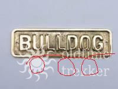 Bulldog messing embleem Bulldog messing embleem