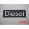 Diesel 75x30mm typeplaat